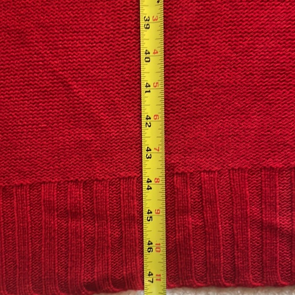 Women’s XL Red long cardigan duster coat sweater knit open front long sleeve - Picture 8 of 11